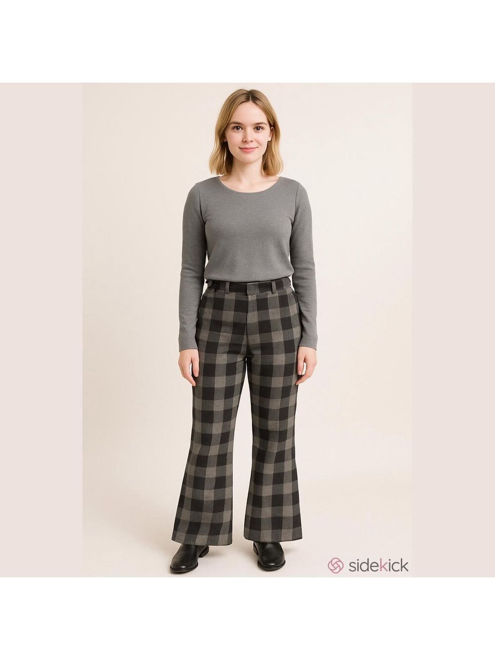 G.i.l.i. gray plaid trousers size 6